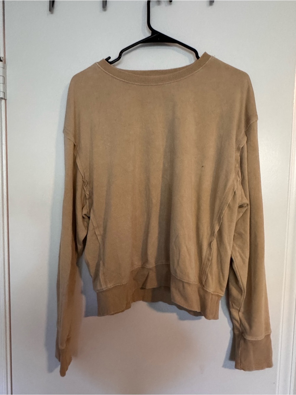 Lightweight Crewneck Sweater in Tan